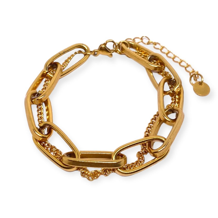 Bracelets made of gold-plated stainless steel