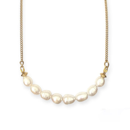 IVI Jewellery Women's Pearl Thin Chain Necklace