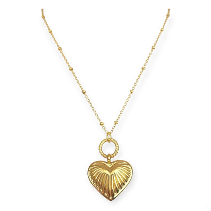 IVI Jewellery Women's Heart Chain Stainless Steel Necklace