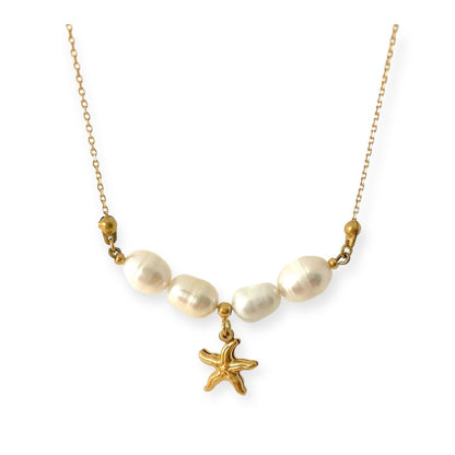 IVI Jewellery Women's Pearls and Starfish Necklace